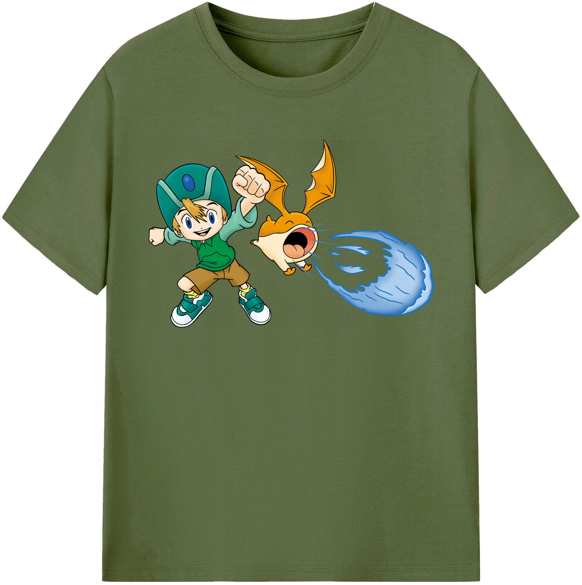 （画像用） Digimon デジタルモンスター/デジモン 綿100％半袖Tシャツ（フロントプリント）